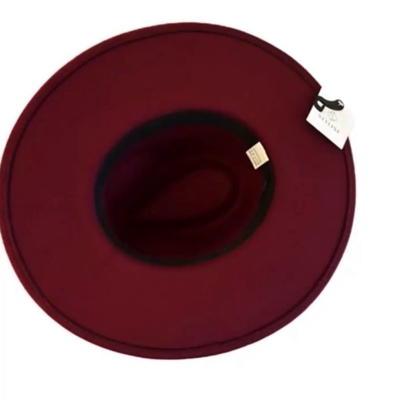 🛍🆕BURGUNDY LEOPARD BAND PANAMA FEDORA HAT - Picture 4 of 4